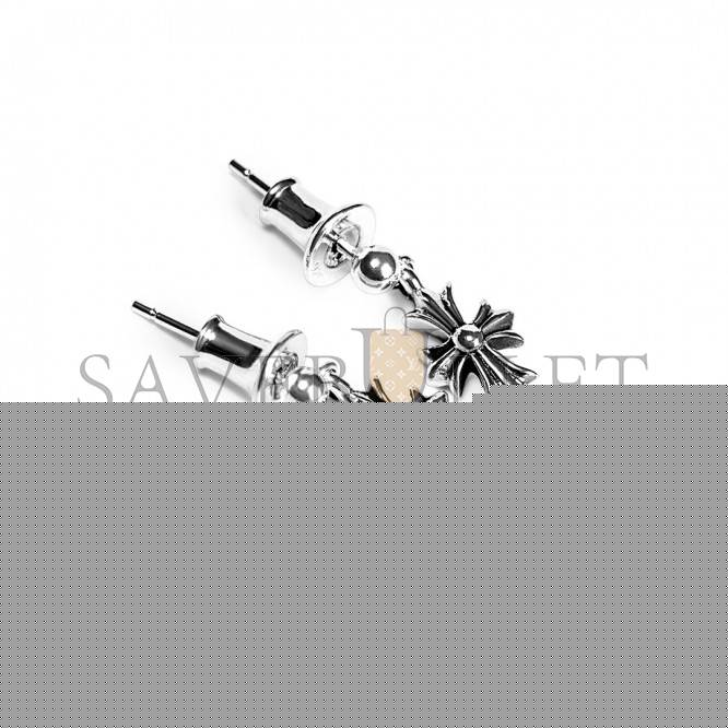 CHROME HEARTS CROSS BABYFAT DROP EARRINGS