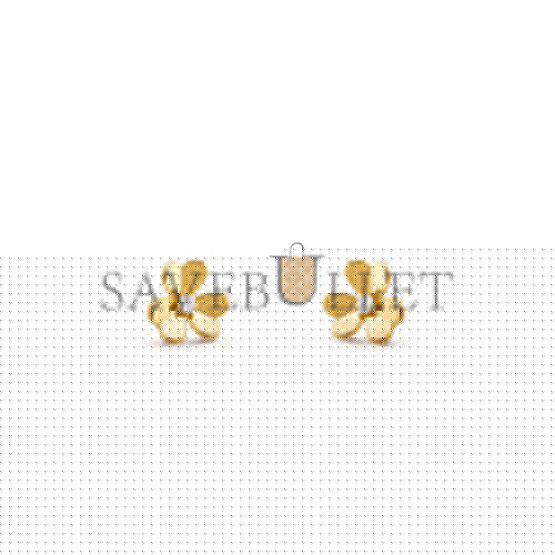VAN CLEEF ARPELS FRIVOLE EARRINGS, MINI MODEL - YELLOW GOLD, DIAMOND VCARP0J300