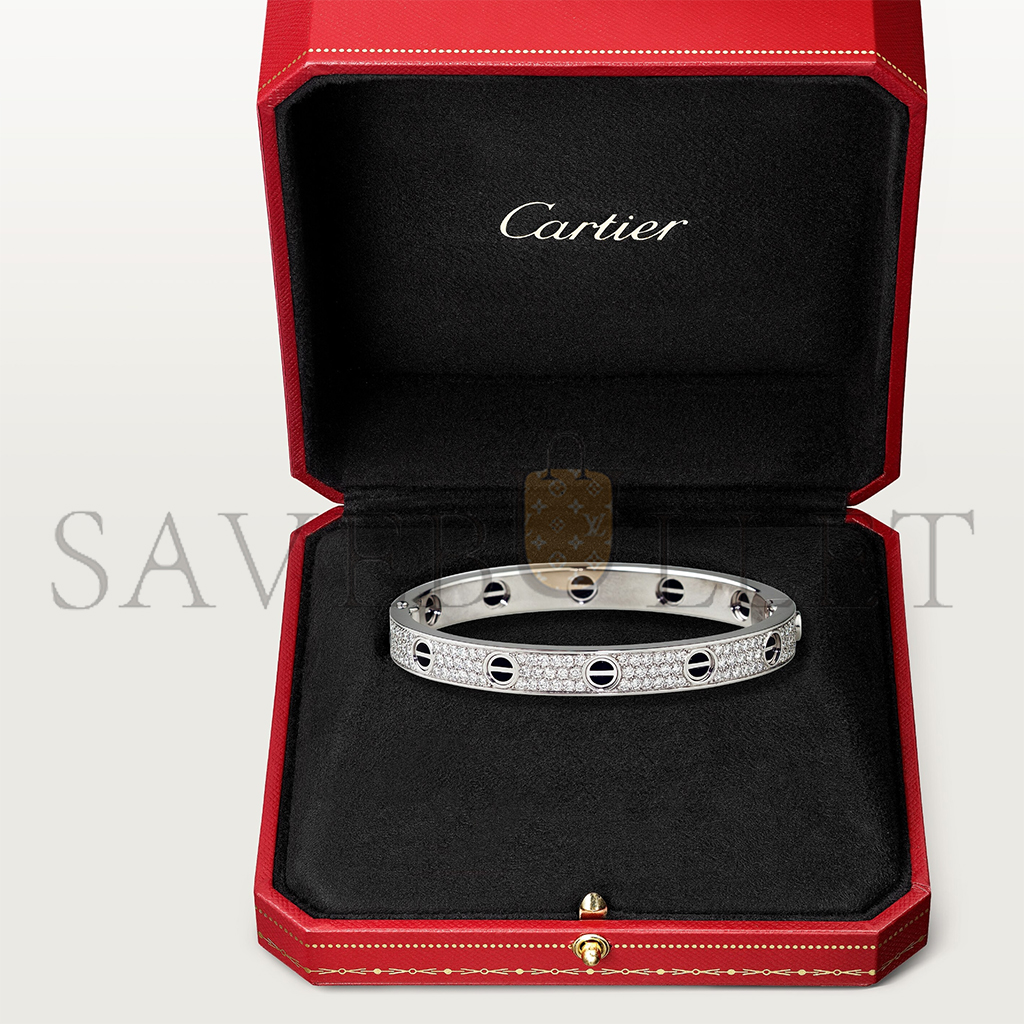 CARTIER LOVE BRACELET, DIAMOND-PAVED, CERAMIC N6032417