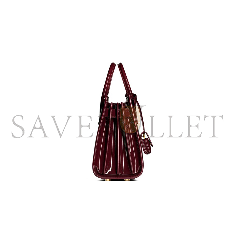YSL SAC DE JOUR IN PATENT LEATHER-NANO 398711B870W6413 (22*18*10.5cm)