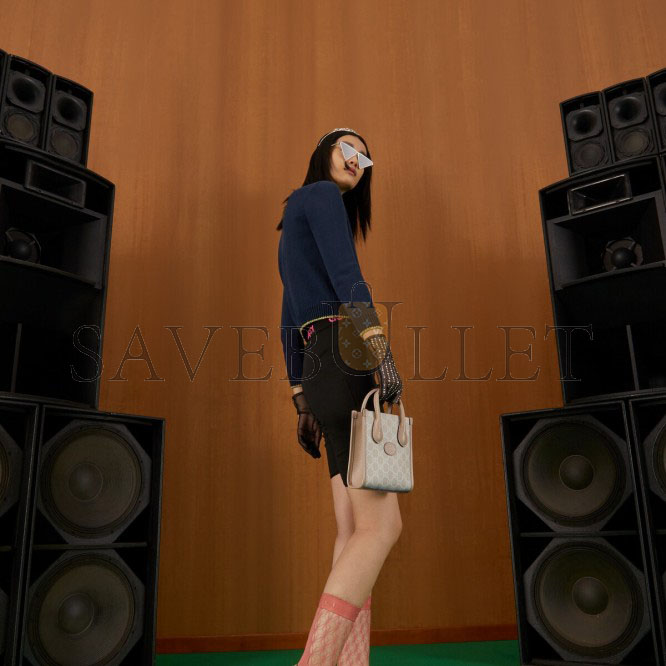 G*u*i mini tote bag with interlocking&g 671623 (20*16*7cm)