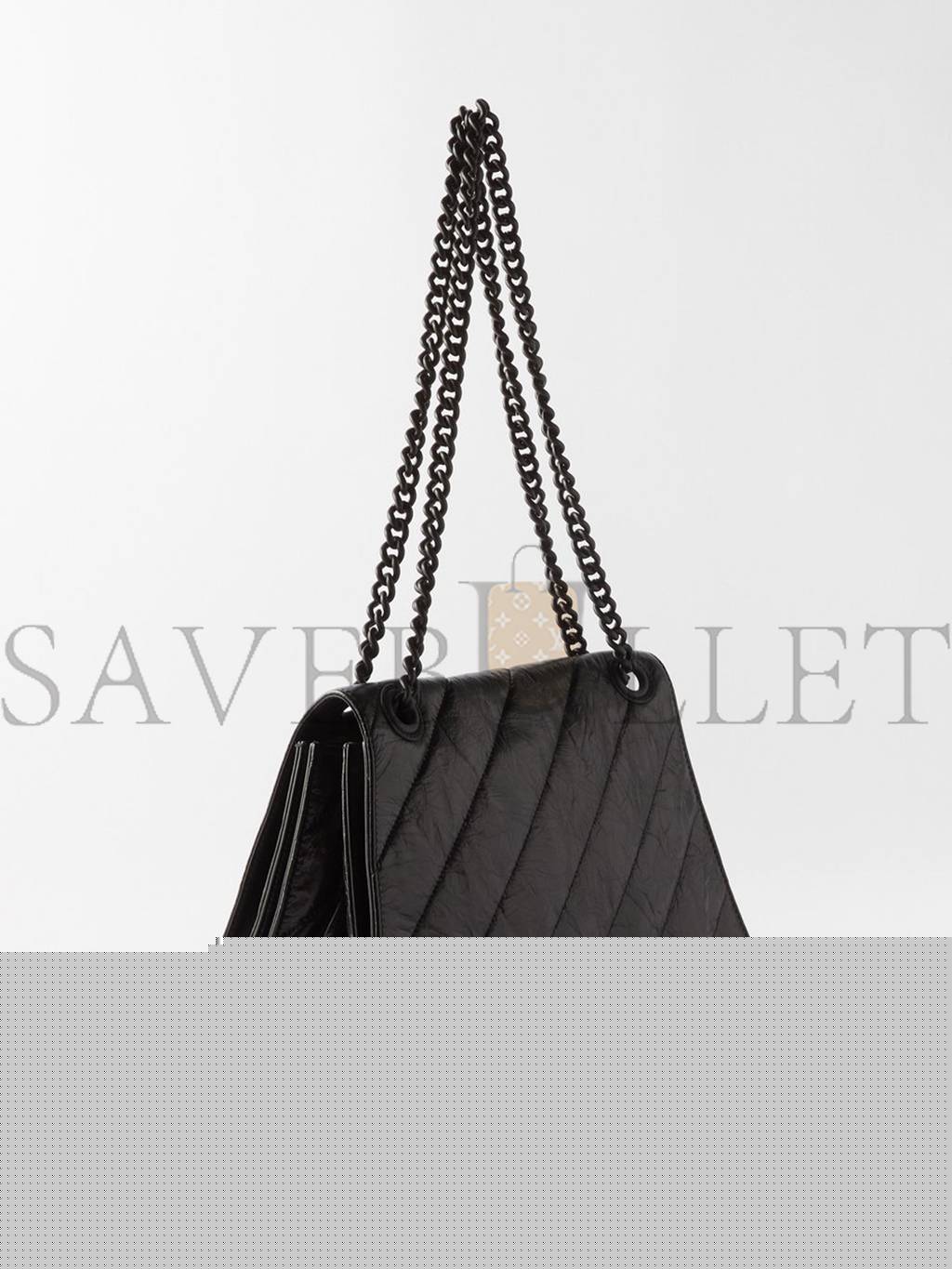 Ba*len*cia*ga black crush m quilted creased leather shoulder bag matchesfashion us (30.9*20.3*11.4cm)