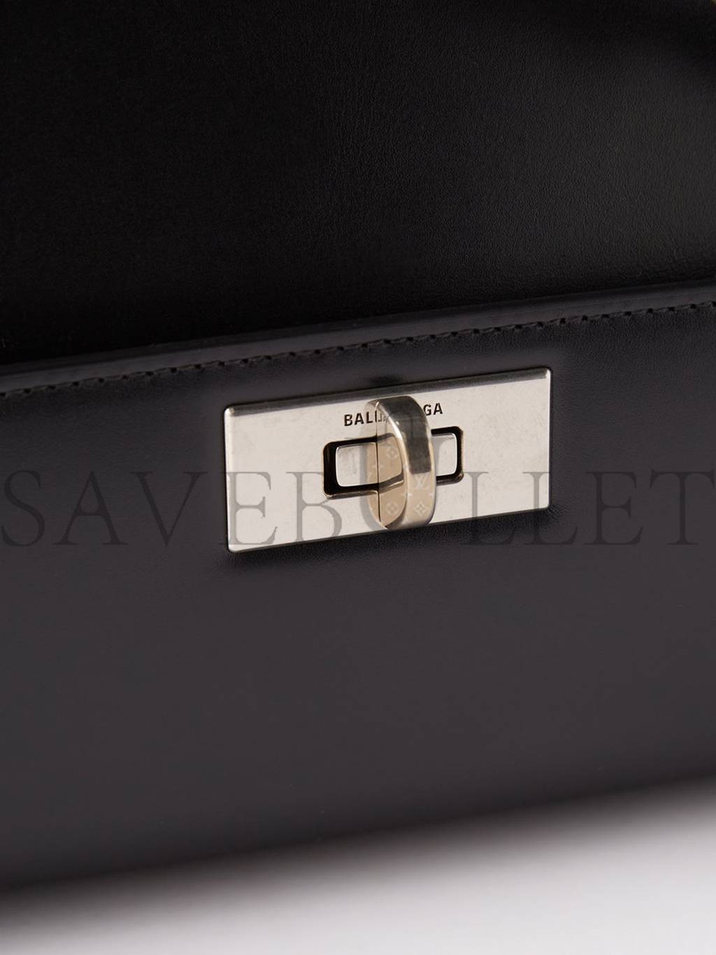 Ba*len*cia*ga black money leather handbag matchesfashion us (38.3*26.9*16.5cm)