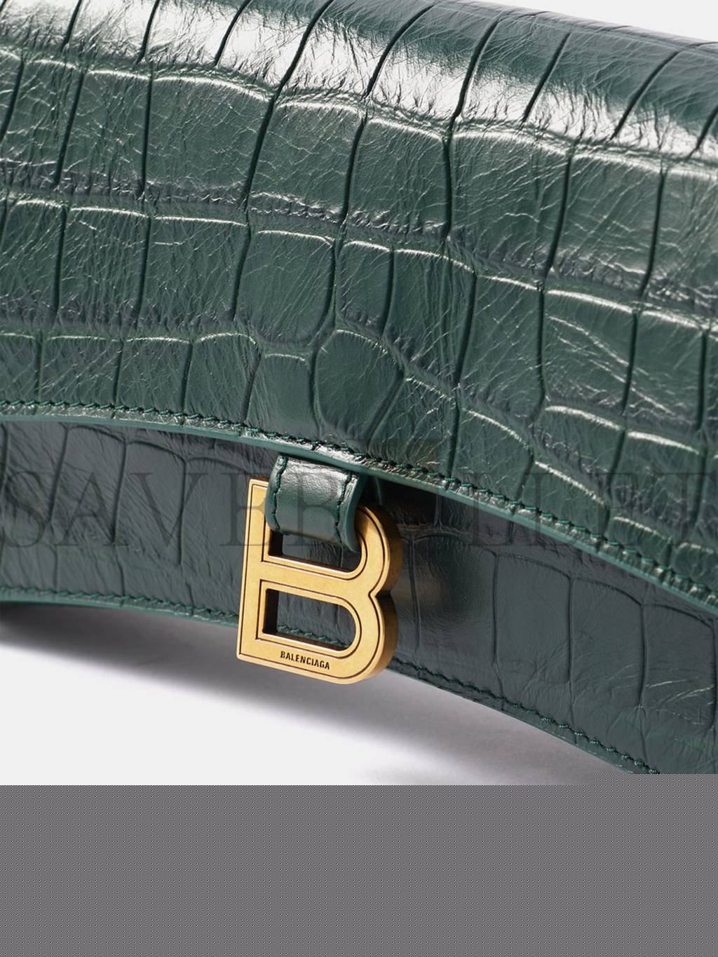 Ba*len*cia*ga green crush xs crocodile-effect leather cross-body bag matchesfashion us (21.5*11*5cm)