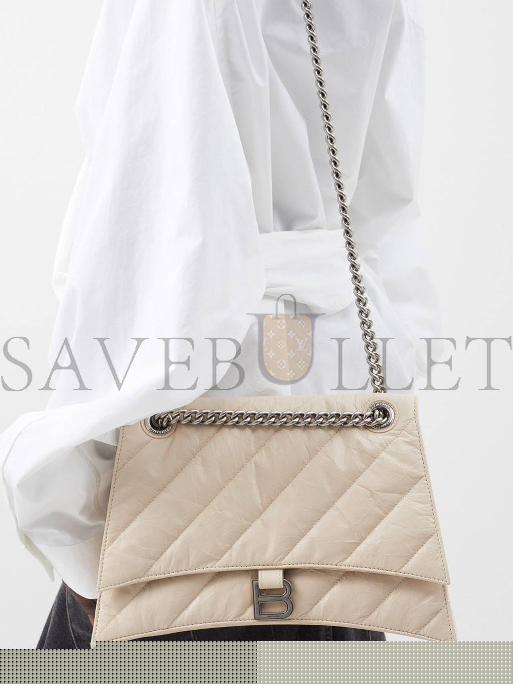 Ba*len*cia*ga neutral crush m quilted crinkled-leather shoulder bag matchesfashion us (25.5*15*6.4cm)