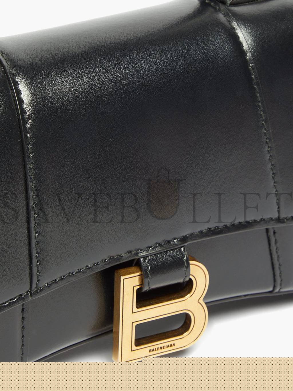 Ba*len*cia*ga black hourglass xs leather bag matchesfashion us (19*12*6.6cm)
