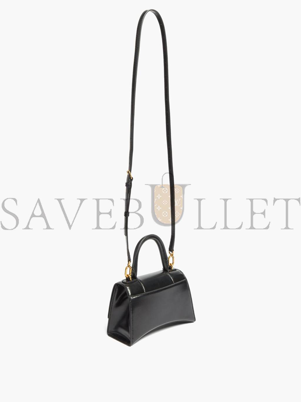 Ba*len*cia*ga black hourglass xs leather bag matchesfashion us (19*12*6.6cm)