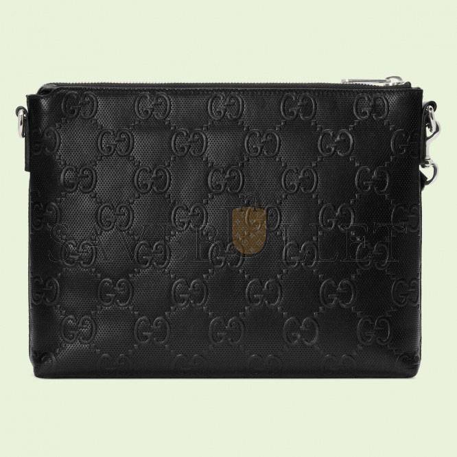 G*u*i gg embossed medium messenger bag 696009 (31*24.5*5cm)