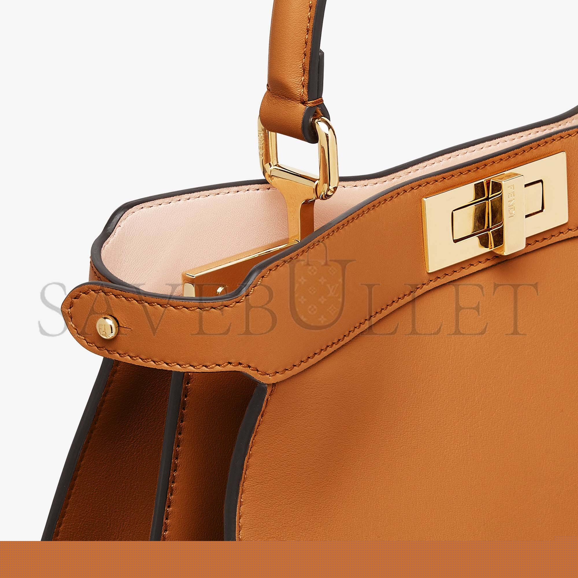 F**di peekaboo iseeu medium - brown leather bag 8bn321a6v3f1d48 (33.5*25.5*13cm)