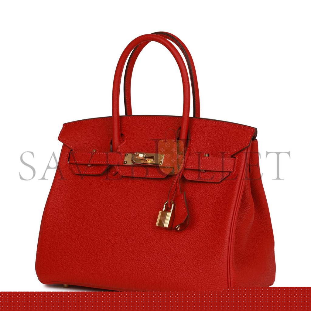 H**mes special order (hss) birkin 30 rouge casaque togo gold hardware ( 30cm*22*16cm)