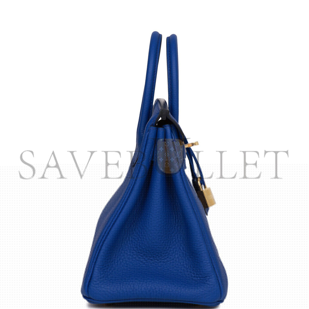 H**mes birkin 25 bleu royal togo gold hardware handmade  (25cm)