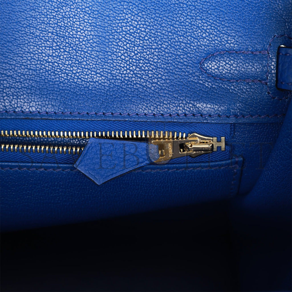H**mes birkin 25 bleu royal togo gold hardware handmade  (25cm)