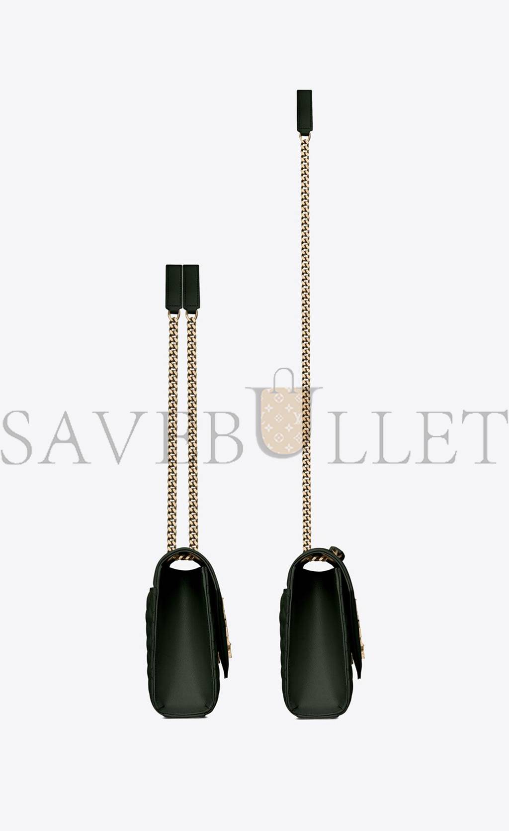 YSL ENVELOPE MEDIUM CHAIN BAG IN MIX MATELASSÉ GRAIN DE POUDRE EMBOSSED LEATHER 600185BOW913045 (24*17.5*6cm)
