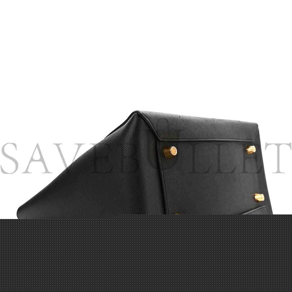Ce**e grained calfskin mini belt bag black (28*23*17cm)