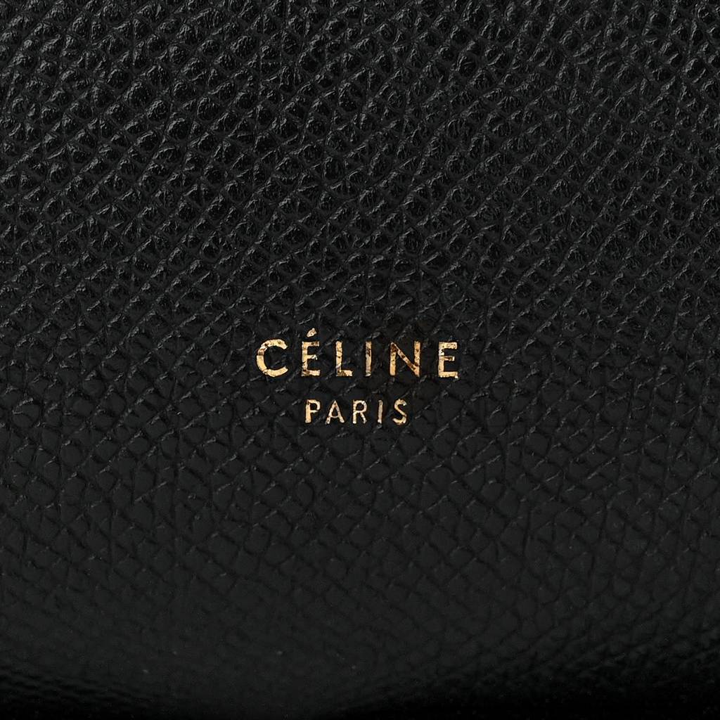 Ce**e grained calfskin mini belt bag black (28*23*17cm)