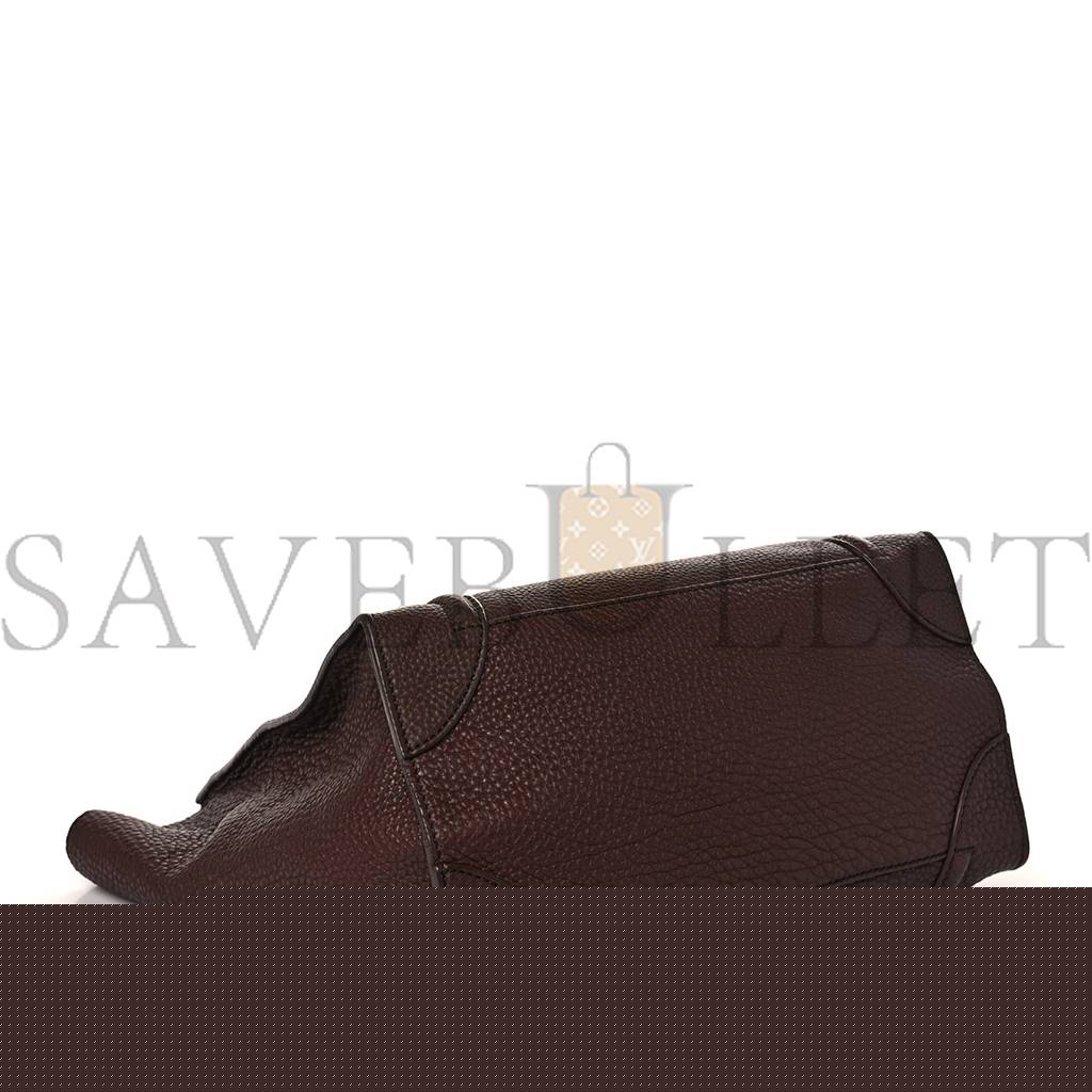 Ce**e drummed calfskin mini luggage dark brown (30*29*18cm)