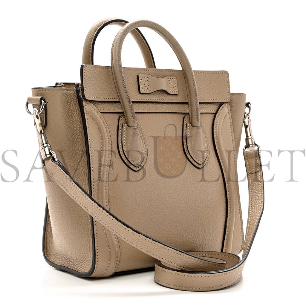 Ce**e drummed calfskin nano luggage dune (21*20*10cm)