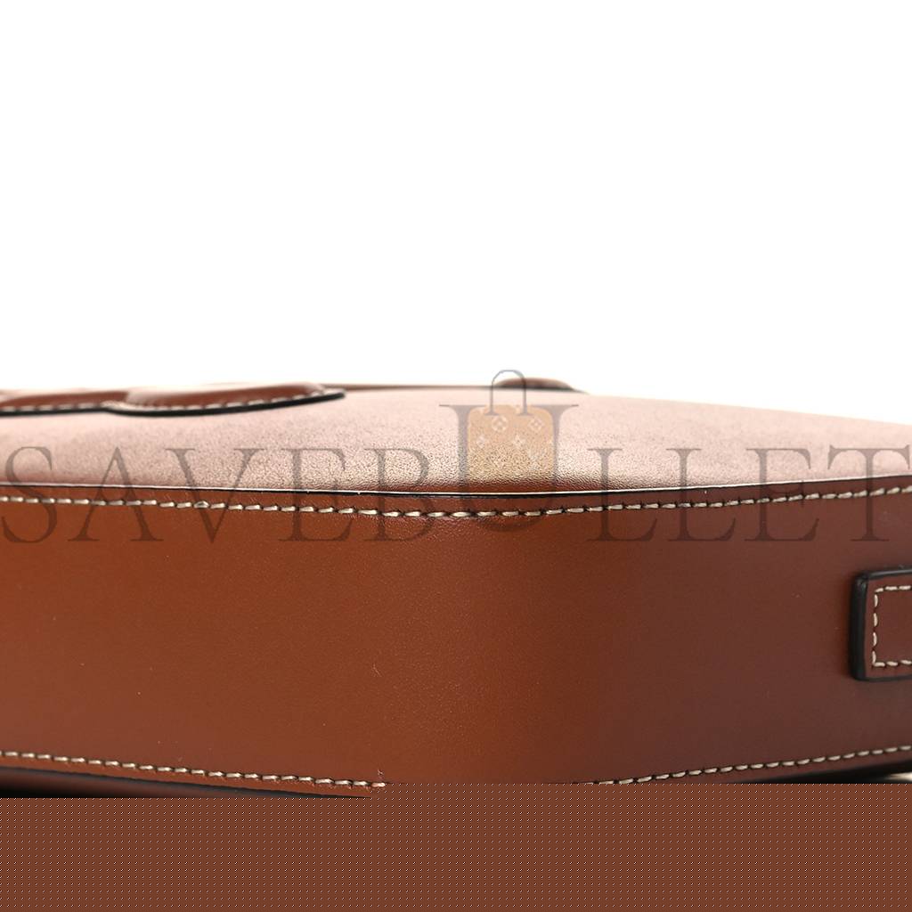 Ce**e smooth calfskin cuir triomphe camera shoulder bag tan (27*13*4cm)
