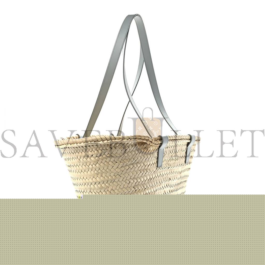 Ce**e raffia calfskin triomphe medium panier soft blue (25*25*13cm)