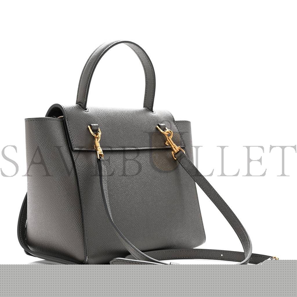 Ce**e grained calfskin nano belt bag grey (20*19*11cm)