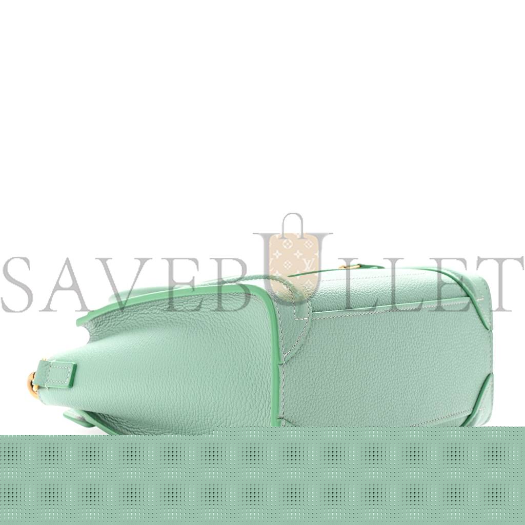 Ce**e drummed calfskin nano luggage celadon (21*20*10cm)