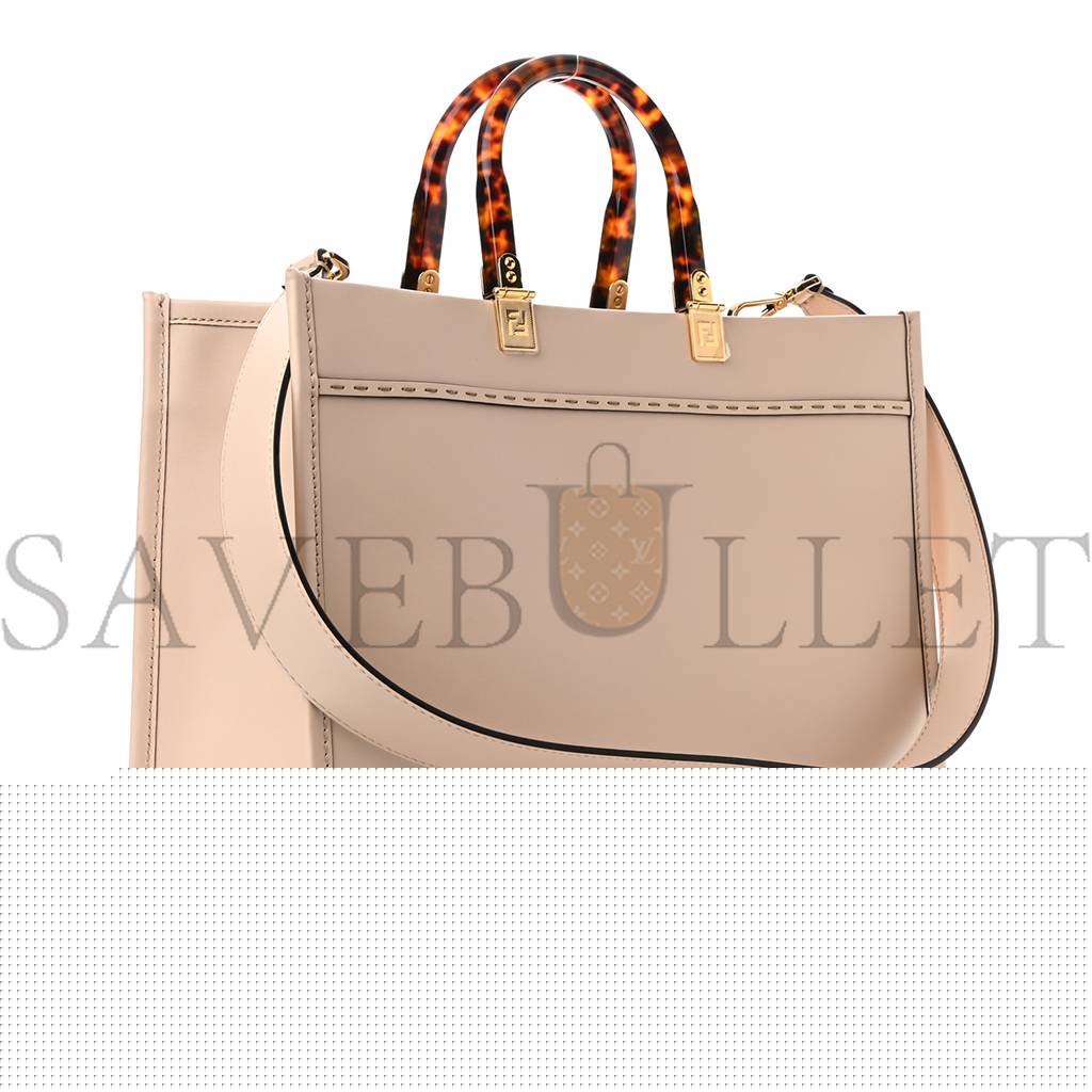 F**di vitello king plexiglass medium F**di sunshine shopper tote light rose (36*31*15cm)