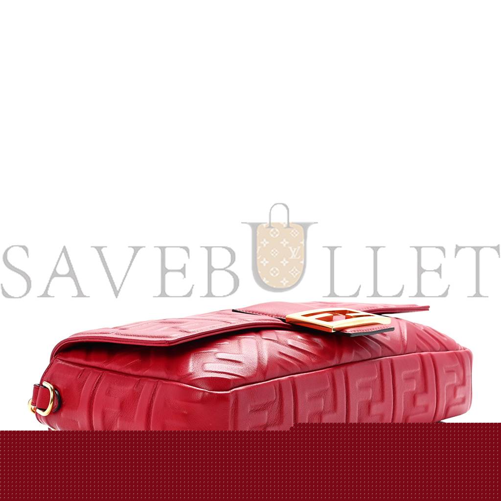 F**di nappa ff 1974 embossed large baguette fragola (32*16*5cm)